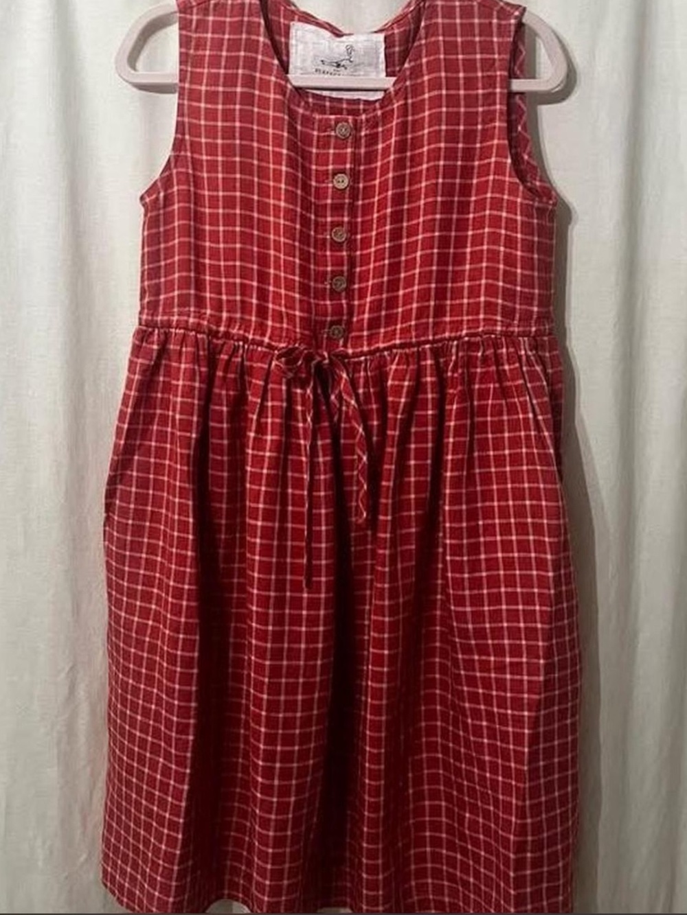 NPL Mama Dress Raspberry Grid Size S/M - Picture 2 of 4